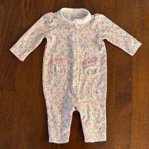 EUC Ralph Lauren Pink Floral Onesie, 3 months